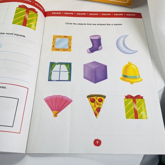 Pre-1st Grade Learning Books Shapes Colors Math Children Eduction Ready - Picture 3 of 10